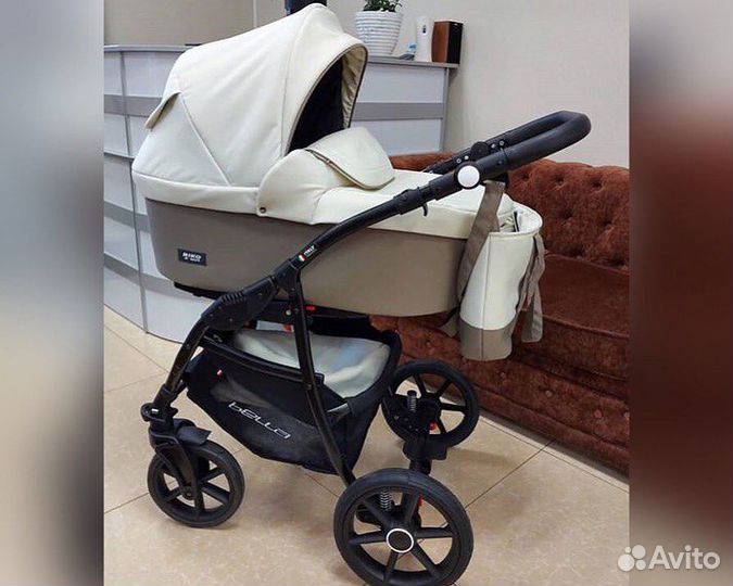 Коляска 2в1/3в1 Riko Bella бежевая. Новая в упаков