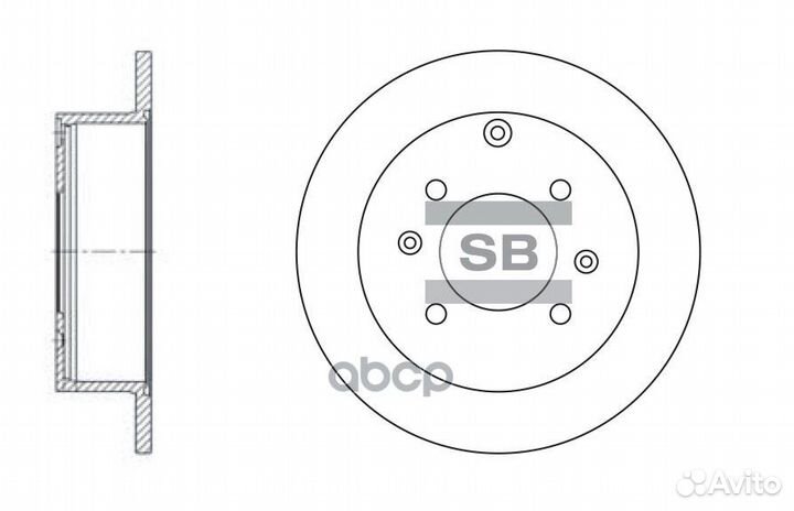 SD1047 диск тормозной задний Hyundai Sonata/Ma