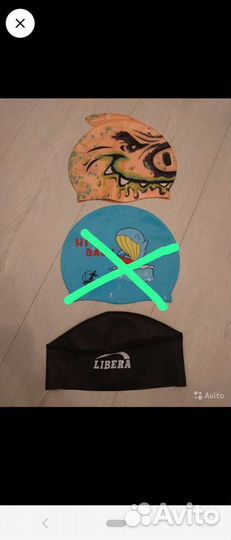 Шапочка резиновая для плавания, для бассейна, детс