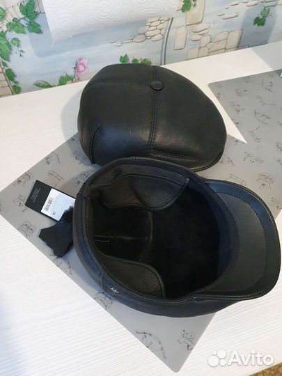 Мужская зимняя шапка, р.57,натур.кожа и мех