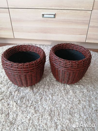 Кашпо из ротанга