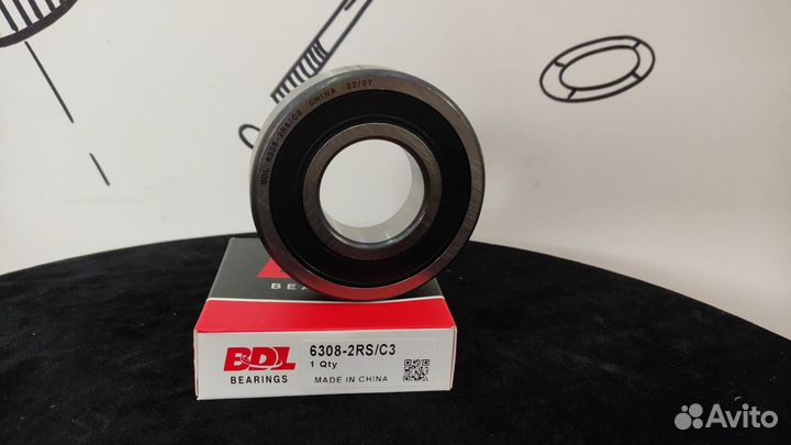 Подшипник шариковый, однорядный, закрыт 40x90x23 м