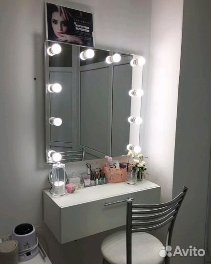 Зеркало без рамы, с подсветкой