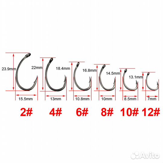 Рыболовные крючки Hirisi #2 50 штук 8011