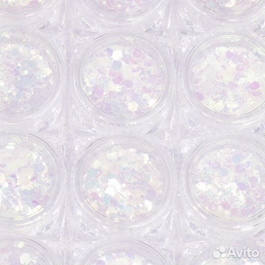 Декор для ногтей, шестигранники разных размеров, 1