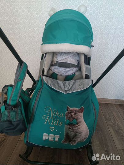 Детские санки коляска ника