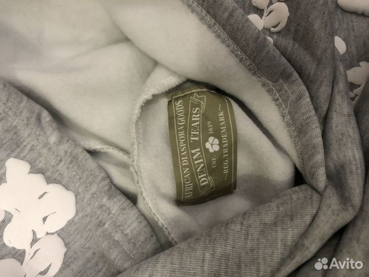 Худи denim tears серая