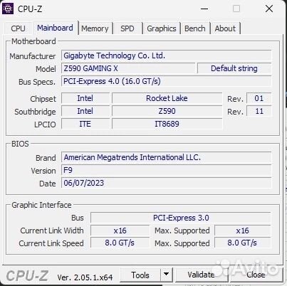 Материнская плата Gigabyte Z590 Gaming X lga 1200