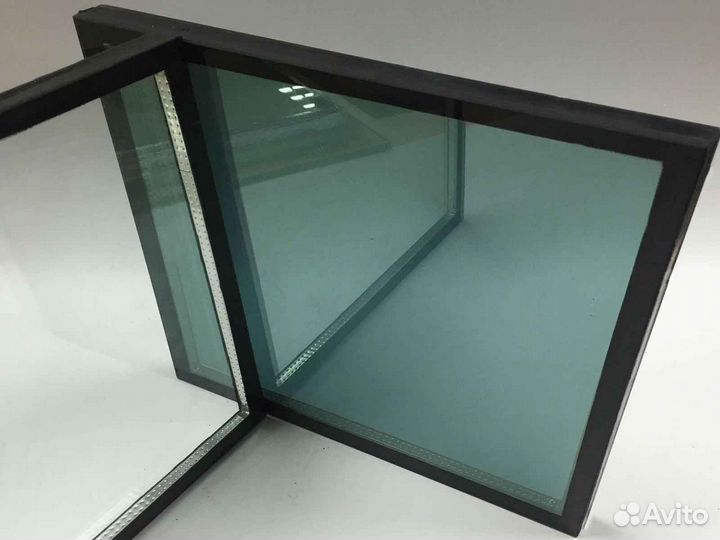 Ремонт окон, стеклопакет триплекс RAL1573