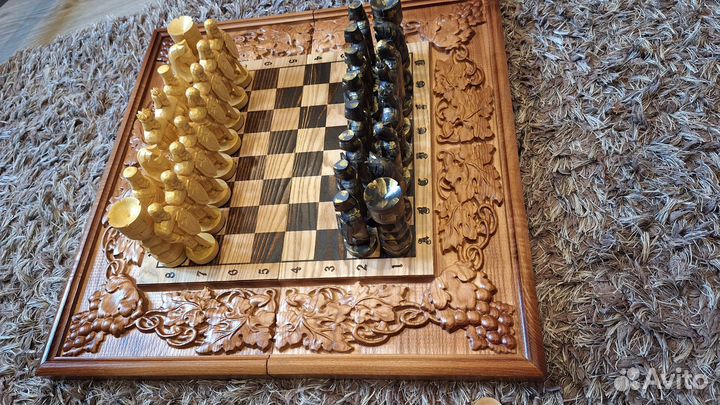 Шахматы нарды ручной работы