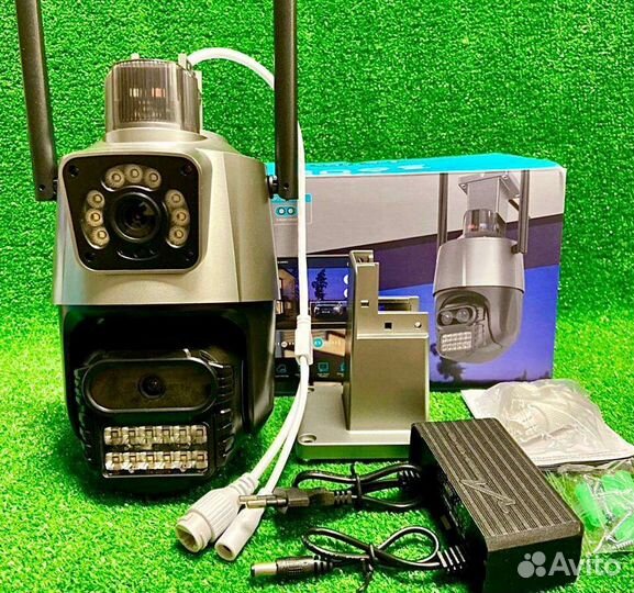 Камера видеонаблюдения wifi с 2 объективами