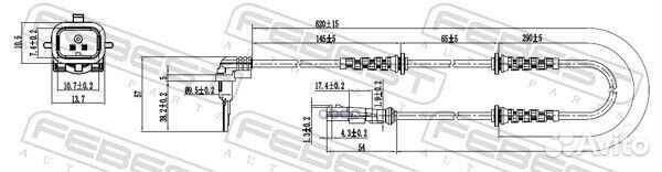 Датчик ABS передний 24606-001 24606-001 Febest
