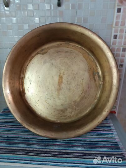 Медный таз для варки варенья