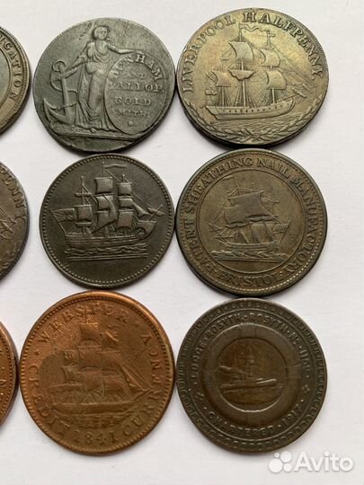 Монеты.-3 Старая Англия.Канада.США