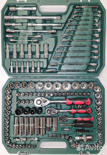 Набор дюймовых ключей и головок в чемодане, 150шт