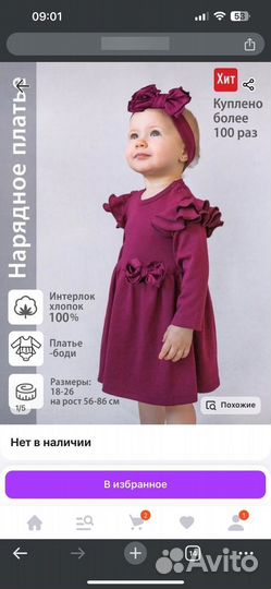 Платье боди для девочки 62 68