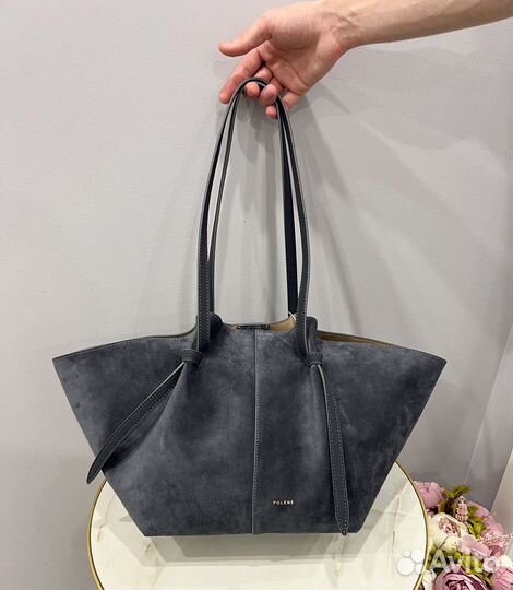 Сумка Polene Cyme замша серая