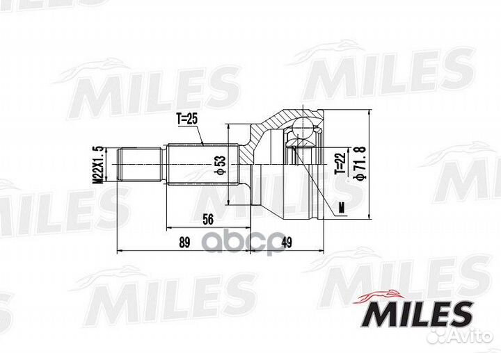 ШРУС наружный ford fiesta/fusion 1.2-1.4 01- (S