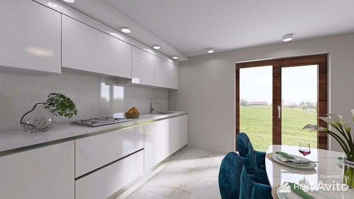 Дизайн проект кухни, 3d визуализация