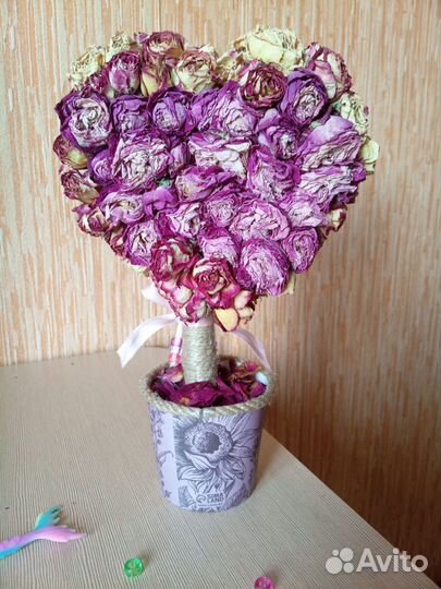 Топиарий из роз (поделка ко дню матери)