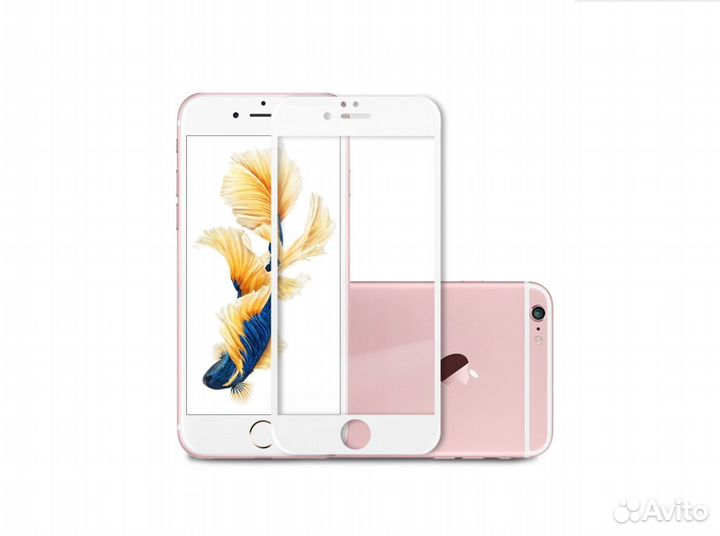 Белое стекло на iPhone X/Xs/11pro (полное покр)