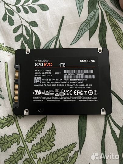SSD накопитель Samsung 870 EVO 1 тб