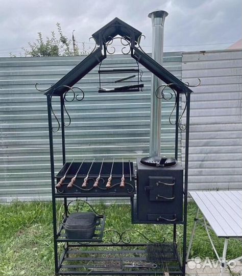 Мангал с навесом