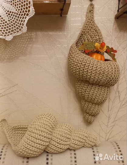 Корзинка-ракушка. Подвесная