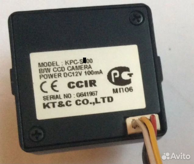 Мини-видеокамера ч/б KT&C KPC-S500 (3.7)