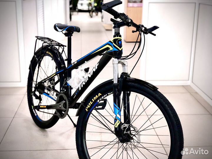 Скоростной велосипед Черно-синий новый