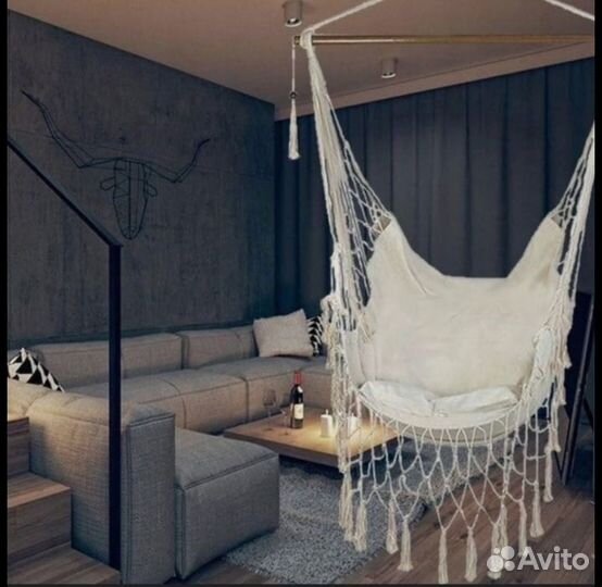 Гамак подвесной на перекладине