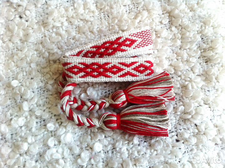 Тканое льняное очелье В наличии