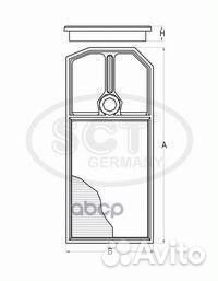 Фильтр воздушный SB-2262 sb2262 SCT