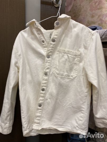 Джинсовая рубашка для девочки zara