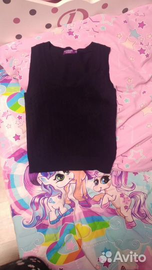 Пакет одежды для школы синяя 128 р