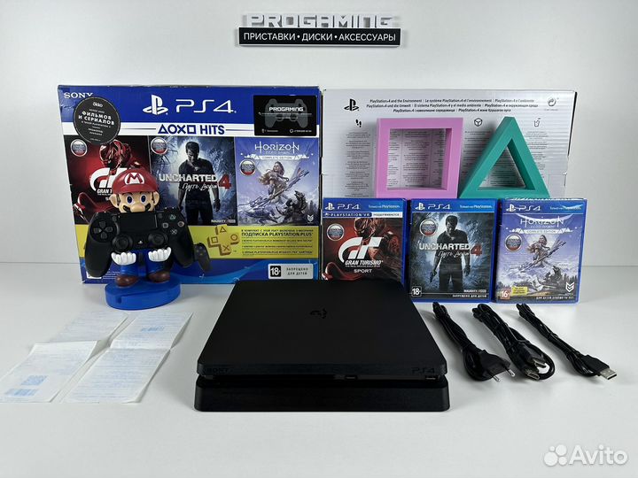 Sony PS4 slim 500gb полный магазинный комплект
