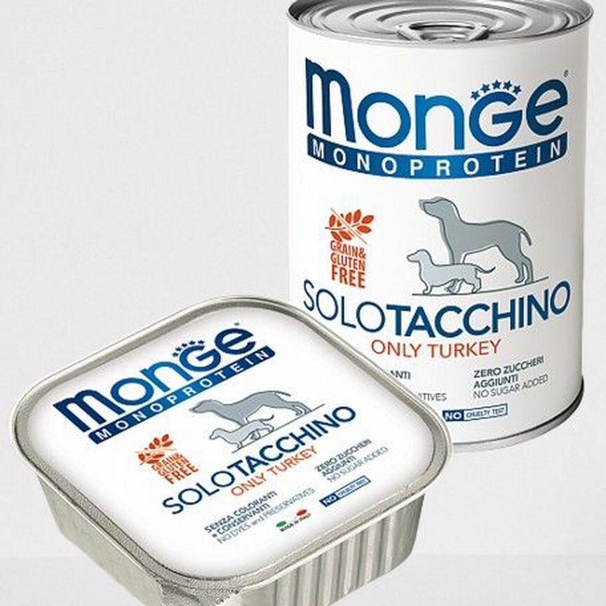 Влажный корм Monge Dog Monoprotein (паштеты)