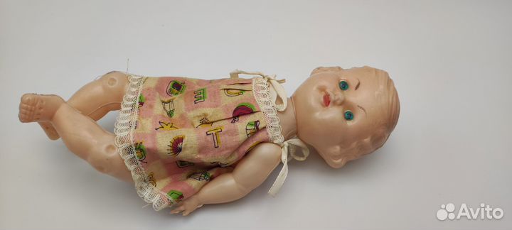 Винтажная кукла резина, 25 см, пластмасса, Корея с