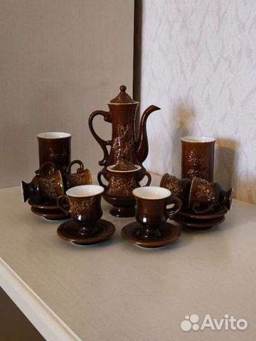 Сервиз кофейный Майолика (лютики) СССР