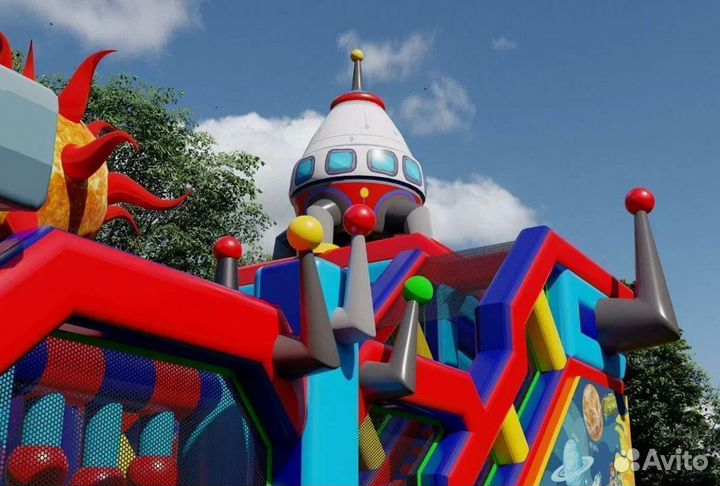Батут для бизнеса детский Ракета
