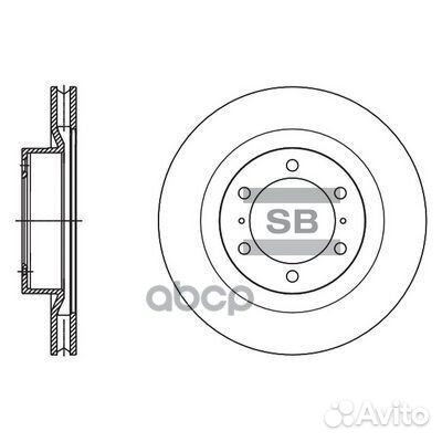 Диск тормозной, передний SD4090 Sangsin brake