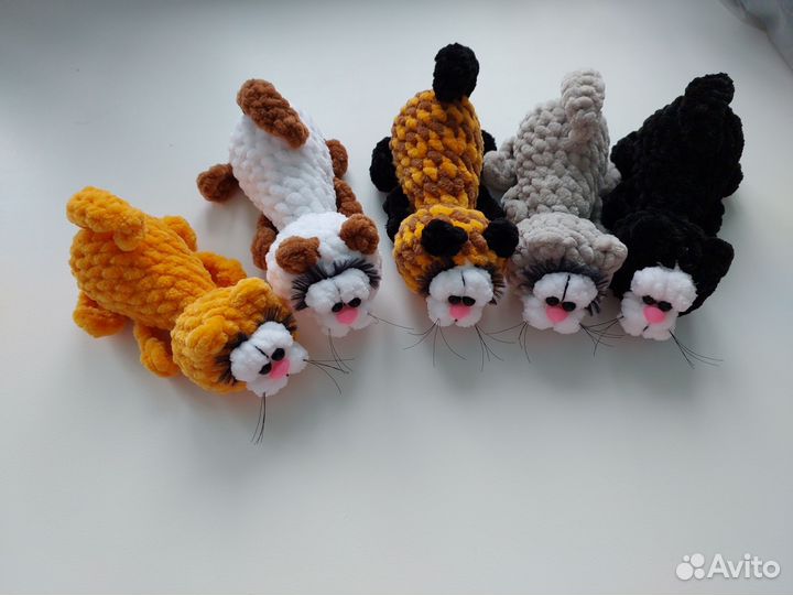 Игрушки ручной работы кот, крыса, лиса