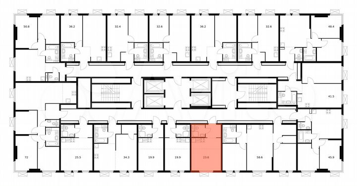 Квартира-студия, 23,6 м², 33/33 эт.