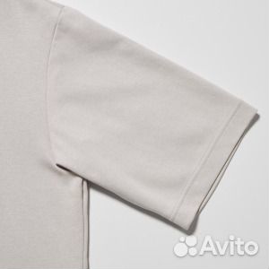 Футболка Uniqlo Cotton Oversized, светло-серый