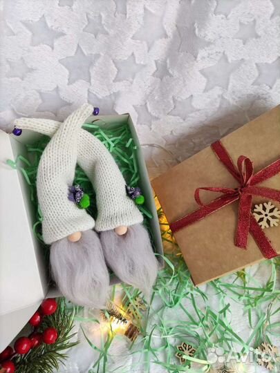 Гном ёлочная игрушка новогодний подарок