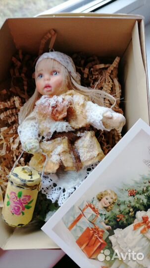 Ватная игрушка на ёлку