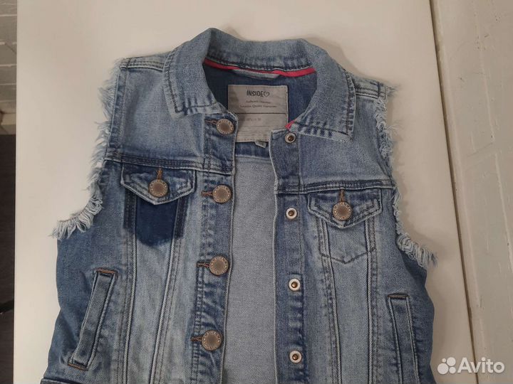 Джинсовая жилетка для девочки 110-116