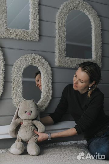 Зеркало настенное круглое / Ручная работа А1054