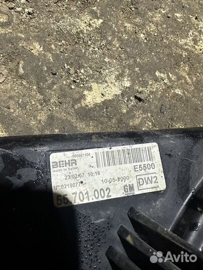 Opel corsa D диффузор охлаждения с вентилятором