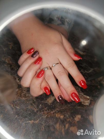 Маникюр гель пудрой Mart